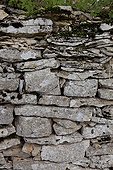 Vieux muret de pierres sèches en Dordogne