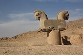 Eagle-headed griffin on the site of Persepolis in Iran