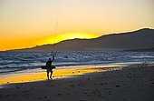 Kite Surfing on the beach of Los Lances Detroit NP Spain