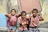 Schoolboys from the Tomorrow Foundation Calcutta India ; The Tomorrow Foundation is an Indian NGO that assist underprivileged children in Calcutta by allowing them access to education.