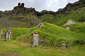 Anciennes fermes à Núpsstaður en Islande