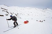 Ski expedition to the island Ammassalik  Greenland
