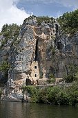 Château des Anglais in a cliff bordering the Lot France 