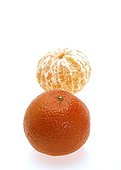 Clementines on white background 