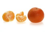 Clementines on white background 