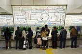 Map of the public transportation of Tokyo  Japan