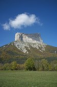Mont Aiguille in the fall to Chichilianne France