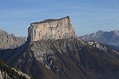 Mont Aiguille in the fall for the Pas de l'Aiguille France 