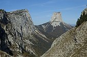 Mont Aiguille in the fall Vercors France 