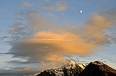 Lenticular clouds over the Mont Pourri Vanoise Alps France