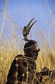 Hunter with a calao head Northern Cameroon 
