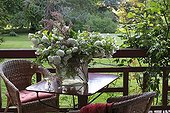 Bouquet on a garden terrasse in spring