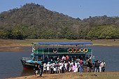 Ecotourism boat Periyar Wildlife Sanctuary Kerala India