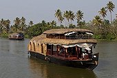Ecotourism in boat Kerala Backwaters India