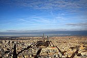 Paris seen from the terrace of the Tour Montparnasse France ;  
