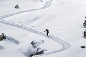 Ski touring in the Alps Valais Switzerland