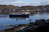 Ferry in the port of Oban Scotland UK