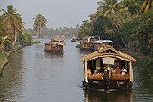 Ecotourism in Kerala Backwaters boat India 