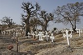 Christian and Muslim cemetery on the island of Fadiouh Senegal 