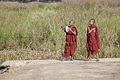 Young monks and Kites monastery of Nyaungshwe