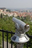 Telescope with a view of Prague, Czech Republic, Europe