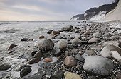 Winter on the Baltic Sea coast with cliffs, Jasmund National Park, Ruegen Island, Mecklenburg-Western Pomerania, Germany, Europe