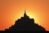 The Mont Saint Michel at sunset France 