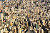 The city of Beirut Lebanon ; The city is under reconstruction without any plan of urbanism. The huge towers are growing everywhere without any care for the traditionnal architecture 