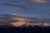 Lenticular clouds over Mt Canigou Pyrenees France 