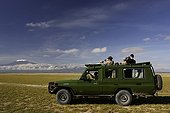 Tourists photographing the Kilimanjaro Amboseli Kenya 