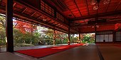 Sliding doors of Daiho-in temple in autumn  Japon