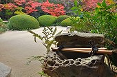 Shisendo temple purification well in autumn  Japon