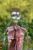 Scarecrow in a kitchen garden in summer France