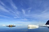 Kayakers in Holloway Bugt Greenland 