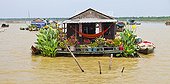 Floating village of Chong Khneas Tonle Sap Lake Cambodia 