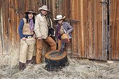 Cowboys family The Hideout Guest Ranch Wyoming USA ; Ramon Castro,Marisela Castro, Brayan Castro