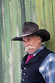 Portrait of Cowboy The Hideout Guest Ranch Wyoming USA ; Irvin Flora