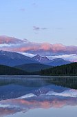 Dawn on Patricia Lake in Jasper NP in Canada 