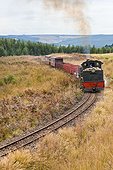 Steam train travelling KwaZulu Midlands South Africa ; between Ixopo and Carisbrooke