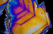 Portugal ; sulphur crystals photomicrography with polarized light. Portugal