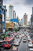 Road traffic in Bangkok Thailand 