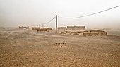 Sandstorm on the village of Khamlia - Morocco