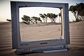 Part of TV on a beach - Essaouira Morocco 