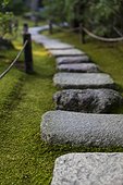 Garden of the villa Okochi Sanso - Kyoto Japan ; belonging to the famous film actor Okochi Denjiro silent samurai ¯ (1898-1962)<br>Garden dating from the early 20th century