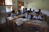 Schoolchildren in class - Tanna Island Vanuatu
