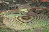 Inca agricultural site Moray - Sacred Valley of the Incas Peru