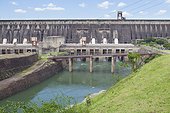 Itaipu Dam between Brazil and Paraguay ; on the Rio Parana 