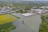 Industrial area and flood - Champagne-Ardennes France