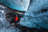 Tourist in Ice Cave - Skaftafell NP  Iceland