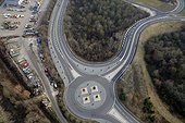 Roundabout onto roads - Franche-Comté France
